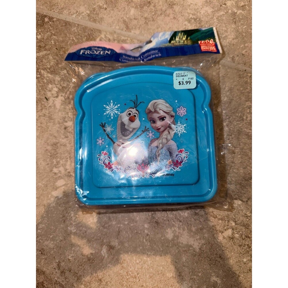 Zak Designs Frozen Disney Lunch Set plastic purple blue Olaf Elsa bread sandwich
